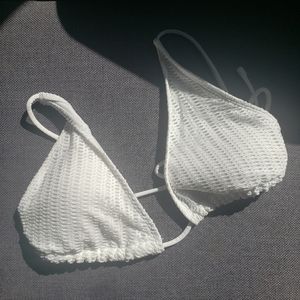 White crochet bikini top